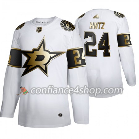 Adidas Maillot de Hockey Dallas Stars Roope Hintz 24 Adidas 2019-20 Golden Edition Blanc Authentic - Homme